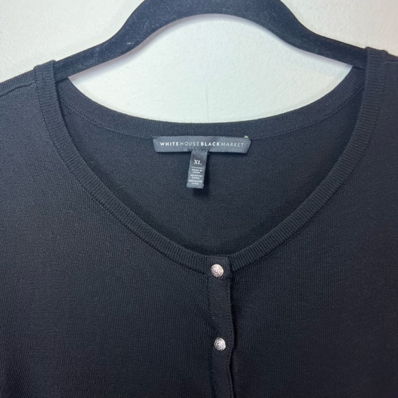 White House Black Market Black Cardigan - Picture 2 of 12